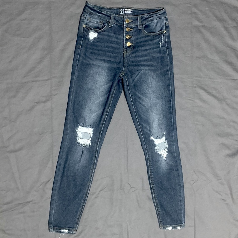 NOBO High-rise Distressed Denim Jeans